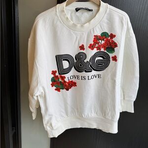 Dolce & Gabbana Cotton Sweater with cropped sleeves